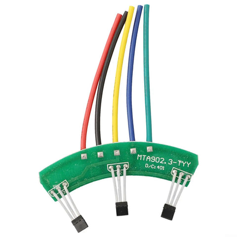 Badass 41F Hall Effect Sensor Board For 1000W To 2000W Brushless Motors On Electric Trikes detailed view of PCB with wires
