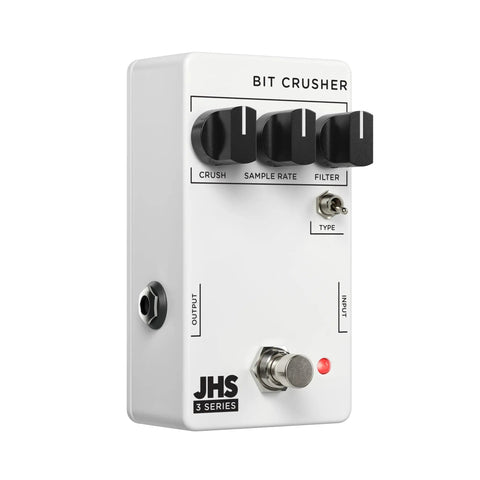 3 Series Bit Crusher Pedal With Three Controls And Toggle For Dope Fast Creative Sound Shaping From Clean 24 Bit Resolution Down To Aggressive 1 Bit Digital Crunch, side view