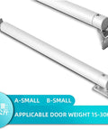 Heavy Duty Automatic Door Closer with Aluminum Alloy Body, Smooth Soft Close, Adjustable Closing Speed, holds up to 30kg