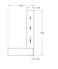 Technical drawing of Pro Grade Stainless Steel Square With Fitted Plastic Case For Pros And DIYers, Ultra Precise 0.005 mm Per 150 Mm