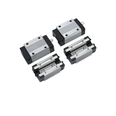 Smokin Hot High Precision Linear Guide Rail Kit With 4 Pcs Hgh Slides And Blocks For Smooth CNC And Router Motion Low Friction Durable Steel Build Easy Install No Gimmicks Here. four steel linear guide blocks