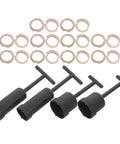 Upgrade Your Home Lighting With This Awesome 24pc G9 Socket Ring Kit Including Shade Adapters And A Solid Removal Tool For Easy Quick Installations white plastic rings and black removal tools