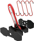 Front view of Witaxima red brake caliper compression tool with four red hanger hooks and black mounting brackets.