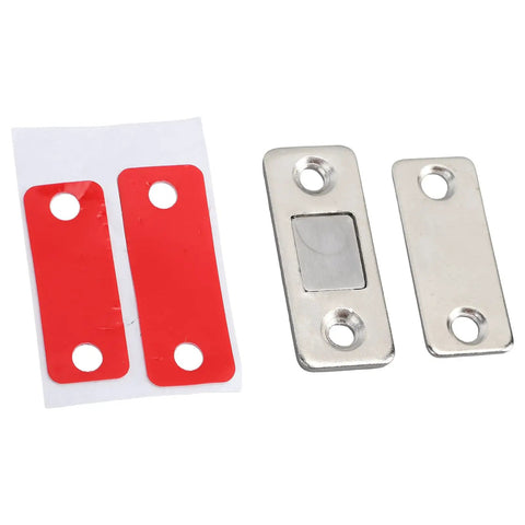 Ultra Thin Magnetic Door Catch Kit Stainless Steel Cabinet Latch With Strong Hold 8 Pack Ez Install 2 Way Adhesive