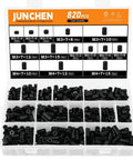 Must Have Black Nylon Spacers Kit With 820 Pieces And 14 Size Assortment For Electrical Outlets Switch Receptacles Unthreaded Screws