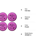 P100 Particulate Filters With Organic Vapor Relief, 2 Pairs (4 Filters), NIOSH Approved, purple, size full, model 3M2097-2