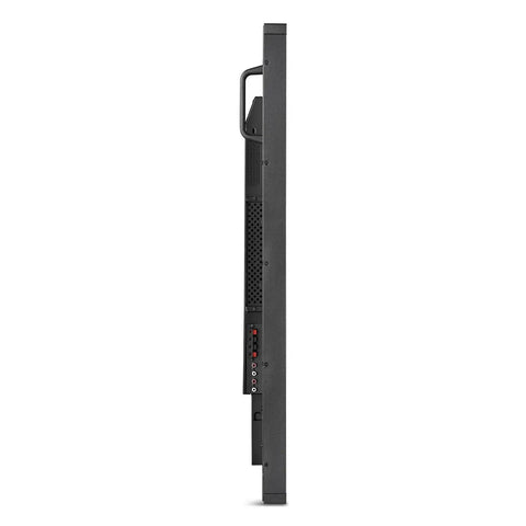32 Inch LED Digital Signage Display Packing Crisp 1080P Punch And Micro Narrow Bezel side view showcasing ports and controls.