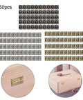 Antique Flat Hinge Kit For Wooden Boxes And Dollhouses, Bronze Finish Iron Hinge With Four Mounting Holes, 50 Pieces