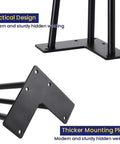 34 Inch Hairpin Table Legs One Half Inch Diameter 3 Rods Steel Satin Black Powder Coated Heavy Duty close-up with mounting plate