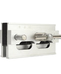 Heavy Duty Self Centering Dowel Jig With Quick Swap Sleeves For 1/4 3/8 And 5/16 Bits Premium woodworking drill guide with adjustable bushings.