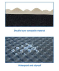 Blue Egg Crate Acoustic Foam Roll That Slays Noise, showing double-layer composite material, waterproof features for studio walls.