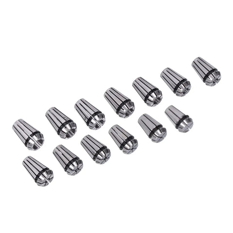 13-Piece ER11 Spring Collet Set 1.0mm-7.0mm High-Clamp Pro-Grade Precision Milling Lathe Chuck Tool Kit