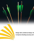 4 Inch Turkey Feather Arrow Vanes Left Wing Fletching 25 Pack Yellow For DIY Archery Arrows Target Practice And Hunting displayed