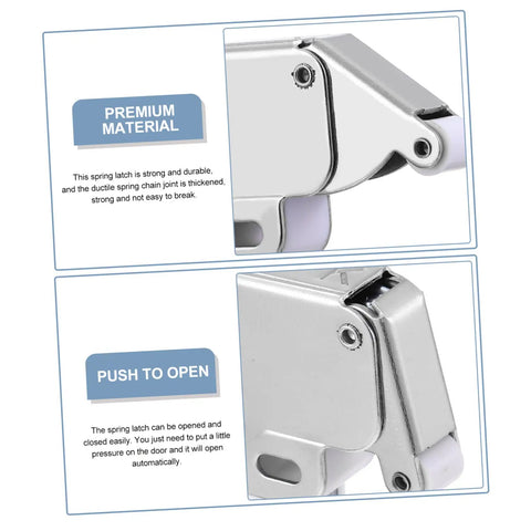 Close-up of 24 Pack Cabinet Door Kit Push In Latches For Cabinets Drawers And Wardrobes Keyless Spring Loaded Touch Release