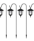 4 Pack Solar Spotlight Lights Outdoor With Remote Control White And Warm White Dual Color LEDs 3 Modes Solar Powered Pathway Yard Porch Garden Lights For Nighttime Safety And Lit Curb Appeal
