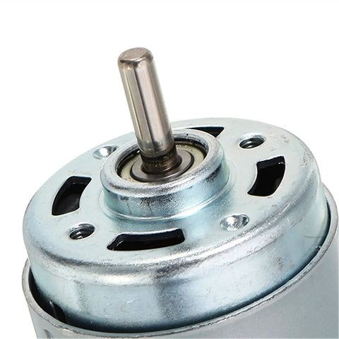 Close-up of 775 Dc Motor 12V 10000 RPM With Double Ball Bearing For Beefy Torque 150W Low Noise High Power Electronic Component