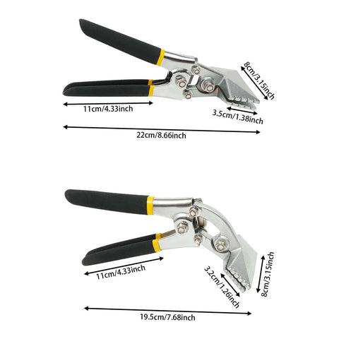 Hand Seamer For Sheet Metal With Straight And Curved Jaw, Pro Grade Manual Bender Tool With Ergonomic Handles and Measurements