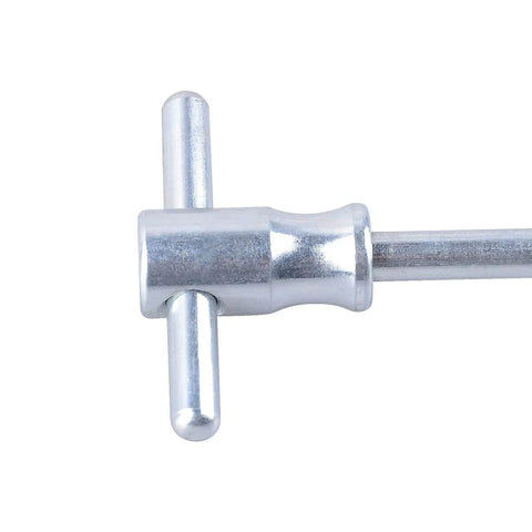 Close-up of Blind Hole Collet Bearing Puller Set With Slide Hammer, showing T-handle and metal finish, part of 9 piece inner bearing extractor kit.