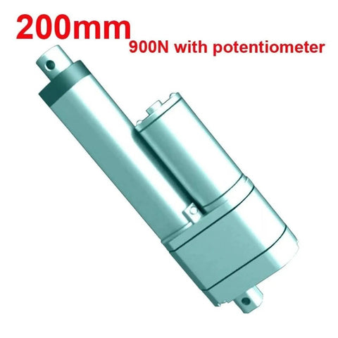 Heavy Duty Badass Electric Linear Actuator With Integrated Potentiometer 200mm stroke, supports 900N loads.