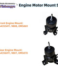 5 Piece Engine and Transmission Mount Kit to Nuke Vibrations and Silence the Rattle Cage for Nissan Altima and Maxima shows front and rear engine mounts.