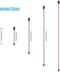 Various sizes of 30 Piece Male To Female 3 Pin Servo Extension Cable Set With 22 AWG Copper Wires, five lengths displayed