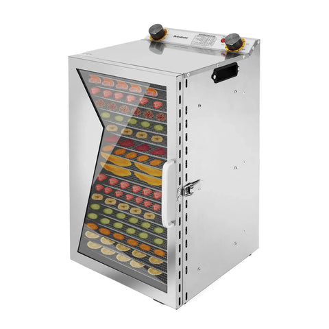 18 Tray Commercial Food Dehydrator With Stainless Steel Build Beef Jerky Dryer 600W Electric Dehydrator for fruit and veggies