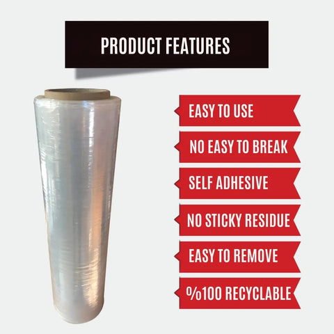 Top Tier Heavy Stretch Film Roll 17 X 1100 Feet Clear Plastic Shrink Wrap 80 Gauge features easy to use, no easy to break, self-adhesive.