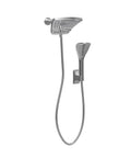 PowerShot Shower System With Air-Infused Curved 8 Inch Multi-Pattern Showerhead And 3 Function Hand Shower, Brushed Nickel Finish