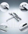 Heavy Duty Oven Door Hinge Replacement Built Like A Tank For Smooth Stove Operation And Top Shelf Kitchen Appliance Repair With Solid Pivot Action close-up view of steel hinge mechanism.
