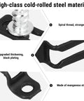 Real Deal Killer Slick Furniture Concealed Connector Two In One Invisible Hide Joint Fastener Kit Smooth Cold Rolled Steel close-up showing material details and design features.