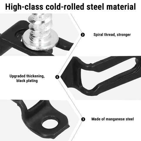 Real Deal Killer Slick Furniture Concealed Connector Two In One Invisible Hide Joint Fastener Kit Smooth Cold Rolled Steel close-up showing material details and design features.