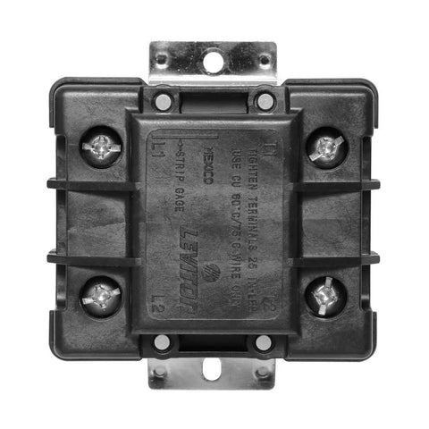 60 Amp 600 Volt AC Manual Motor Controller 2 Pole Single Phase With Standard Toggle Industrial Grade NonGrounding MS602BW Black
