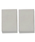 Two 1x2x3 inch no-hole machinist blocks, steel construction for accuracy and layout work.