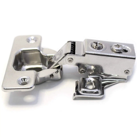 Close-up of Short Arm Hinge Soft Close Cabinet Hinges For Kitchen Face Frame And Bookcases DIY Friendly Dampening For Small Closets