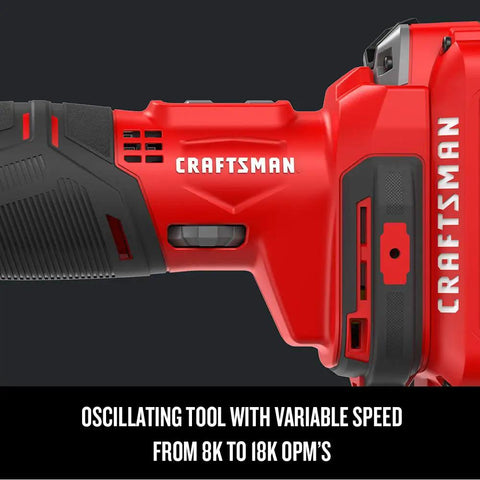 Detail of Craftsman Cordless Oscillating Tool V20 System Tool Only With Variable Speed 8K To 18K OPM handle