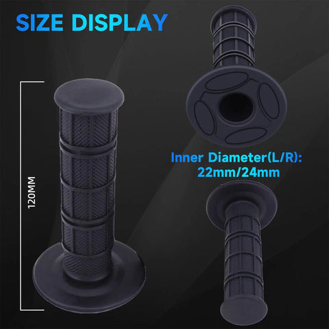 Universal Rubber Dirt Bike Handlebar Grips Seven Eighths Inch For Sur Ron LBX Talaria Sting MX3 MX4 MX5 Talaria X3 XXX E Ride Pro SR S SS Ventus One Fits Two Point Zero Three Point Zero Electric Dirt Bikes