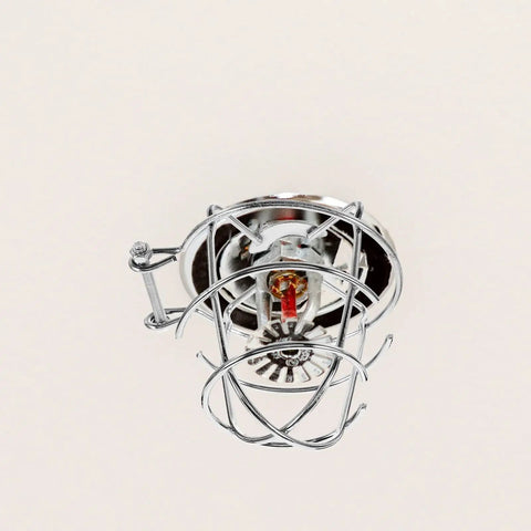 Heavy Duty Fire Sprinkler Head Covers 2 Pack Tool Free Impact Blocker For Vandalism smooth ceiling setup chrome guard