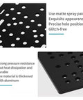 Groove Frame Connection Plate Kit For 3D Printers 20 To 80mm Wide Frames With Six Wheels Black Aluminum solid plate with mounting holes