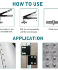 Instructions for using 120 Piece Aluminum Alloy Blind Rivets Set Kit With Dome Head Rivets And Rivet Nut Tools For Metal Pro Grade DIY Projects