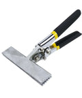 Heavy Duty 6 Inch Sheet Metal Bender Pliers With Straight Head For Roofing And Metalwork, Durable Steel Tool, close-up view.