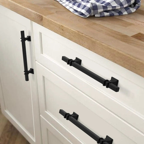 25 Pack 5 Inch Matte Black Cabinet Pulls Zinc Alloy Dresser Handles And Drawer Pulls For Cabinets Kitchen And Dressers
