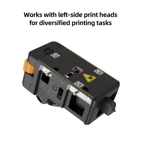 Drop In 0.4mm Left Extruder Hotend Assembly For U1 3D Printer OEM Replacement Back Up Print Head Stainless Steel Nozzle Easy Five Second Head Change Complete Spare Set For Reliable Printing, shown angled view with details.