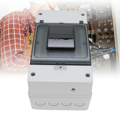 Industrial Grade IP66 Weatherproof DC Circuit Breaker Box Built Like A Tank Plastic Enclosure For Solar Battery MCCB with transparent lid