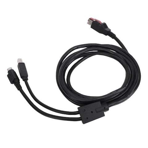 Slick No Sweat Plug And Play Universal Printer Cable 2 In 1 Design With 24V Power Usb To Usb Type B Plus 3 Pin Din Adapter, 1.8m length