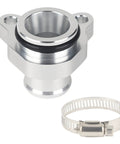 BMW Aluminum Water Hose Fitting Upgrade For 1 Series 3 Series 5 Series 6 Series 7 Series And Z4 With 3L N54 N53 N52 N51 Engines Replaces 11537541992 And 11537544638 Coolant Hose Flange Direct Fit, showing aluminum fitting and clamp