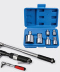 Versatile 6 Piece Socket Adapter Reducer Set Drives 1 4 To 3 8 And 5 16 Drive Conversion Kit in blue case