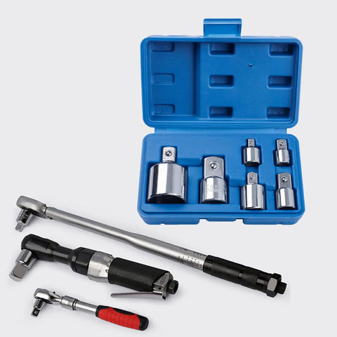 Versatile 6 Piece Socket Adapter Reducer Set Drives 1 4 To 3 8 And 5 16 Drive Conversion Kit in blue case