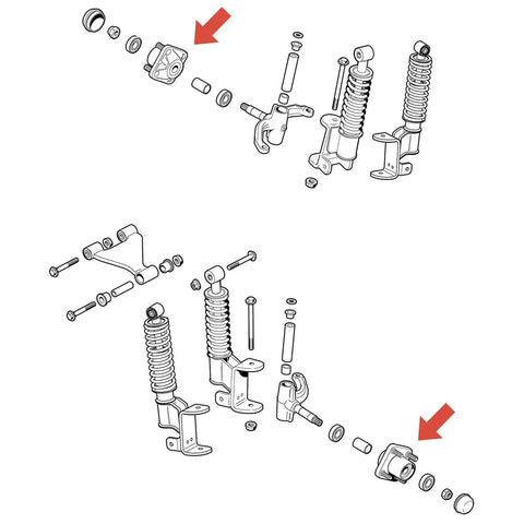 Heavy Duty Front Wheel Hub Assembly For Golf Carts Rolls Slick As Glass No Messy Labor Required Fits Ezgo Rxv 2008 Up Gas Or Electric Riders Grab A Fresh Set Quick Swap Design Comes As A Pair Seals Included, assembly diagram with labeled parts.