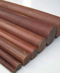 Solid Bakelite Phenolic Round Bar Diameter 25mm Length 500mm For High Temperature Electrical Insulation And Beefy Mechanical Strength In Industrial Components, reddish brown rods