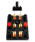 Double Pole Double Throw Knife Switch For Hands On Electricity Lab Safe Visual Two Circuit Disconnection Educational Teaching Tool And Practical Electrical Switchgear For Classroom Experiments, black bakelite base